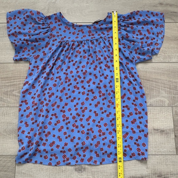 LOFT Blue Floral Blouse - Picture 5 of 6